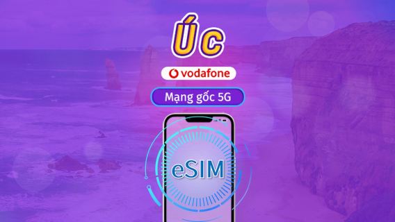 Vodafone Australia eSIM | Hỗ trợ 5G & Tối ưu cho Tiktok & ChatGPT | Bao gồm Gọi & SMS Không Giới Hạn | Gói Trọn Gói | 28 Ngày | Mã QR