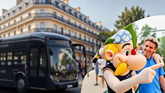 Round Trip Transportation Asterix Park (Without Entrance Ticket)