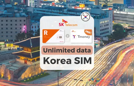 【贈送T-Money | 韓國SIM卡】SKT 4G高速流量原生數據可通話SIM卡+送大創折價券 | 韓國領取