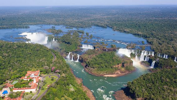 Iguassu Falls Brazil side with optional Macuco safari, helicopter flight, and Bird Park