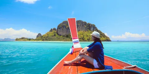 喀比神奇四島一日遊 快艇/長尾船出海浮潛萊利海灘