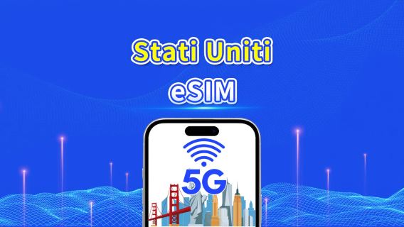 eSIM USA | 5G/4G | Pacchetto dati giornaliero/totale | 1–30 giorni | Fatturazione 24 ore | Codice QR