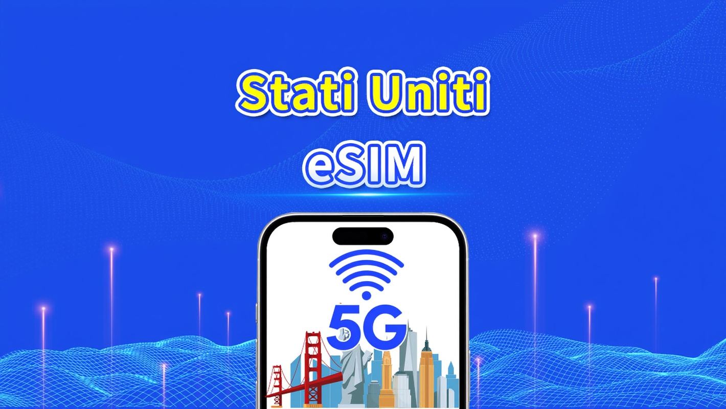 eSIM USA | 5G/4G | Pacchetto dati giornaliero/totale | 1–30 giorni | Fatturazione 24 ore | Codice QR