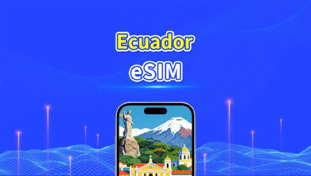eSIM Ecuador | 4G | Pakej Data Harian/Total | 1–30 hari | Pengebilan 24 Jam | Kod QR