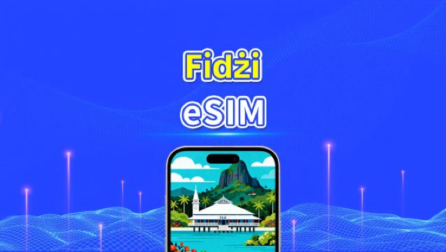 eSIM na Fidżi | 4G | Szybki internet | Pakiety dzienne/na dane | 24 godziny | 1-30 dni | Kod QR