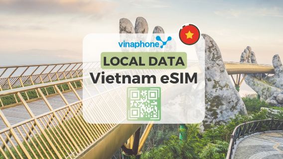 【ベトナム eSIM】Vinaphone 4G ローカルデータ データeSIM | 高速通信
