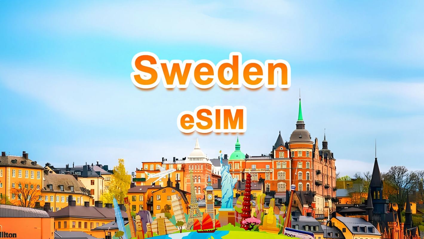 eSIM 5G de Suecia | Paquete completo | Total 1-30 GB | Duración 3-30 días | Sistema 24 horas | QR code