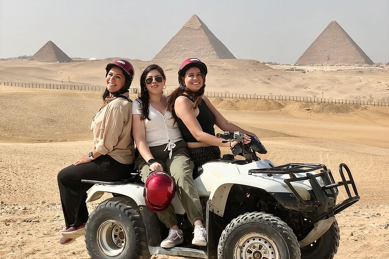 Piramidi di Giza, Sfinge, quad, giro in cammello, crociera con cena e shopping