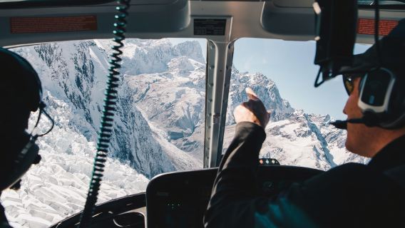 Tour in elicottero sul ghiacciaio del Monte Cook in Nuova Zelanda - 55 minuti - con atterraggio sul ghiacciaio Tasman M