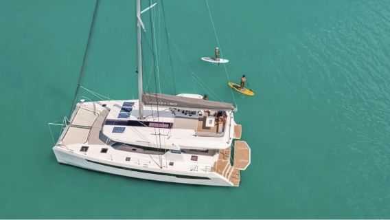 【海口遊艇租賃】海口50呎豪華雙體大帆船遊艇包船出海平穩舒適