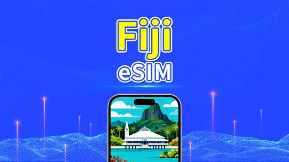 Fiji eSIM | 4G | Paket Data Harian/Total | 1–30 hari | Penagihan 24 Jam | Kode QR