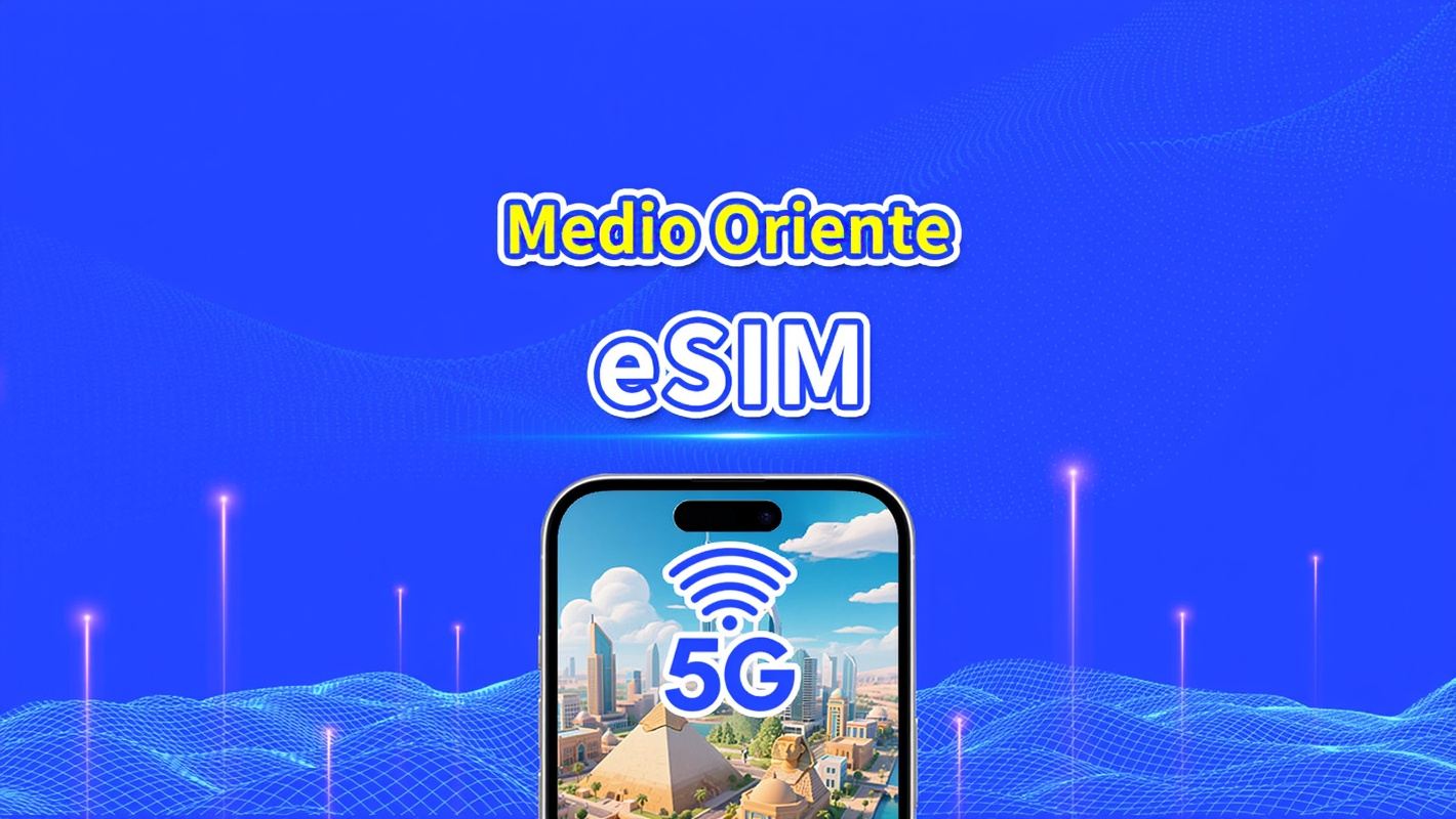 eSIM Medio Oriente | Include Emirati Arabi Uniti / Arabia Saudita / Qatar / Bahrain / Kuwait / Egitto, ecc. | 1–30 giorni | Fatturazione 24 ore | QR Code
