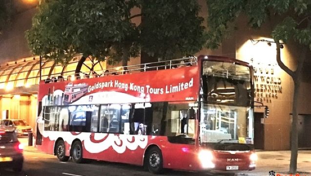 香港|オープントップバス ナイトツアー+テンプルストリート散策|日本語ガイド付き・夕方発