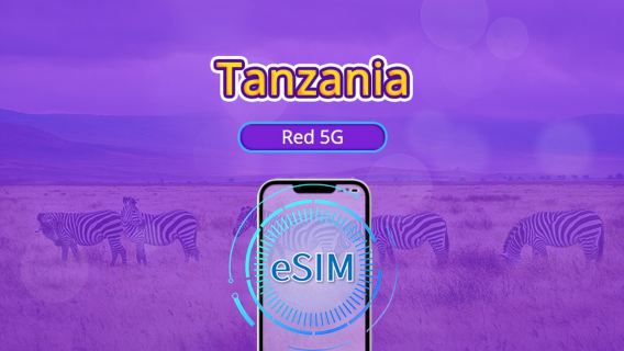 eSIM 5G/4G de Tanzania | Compatible con TikTok y Google Maps | Paquete diario/de datos | Facturación por 24 horas | 1-30 días | Código QR