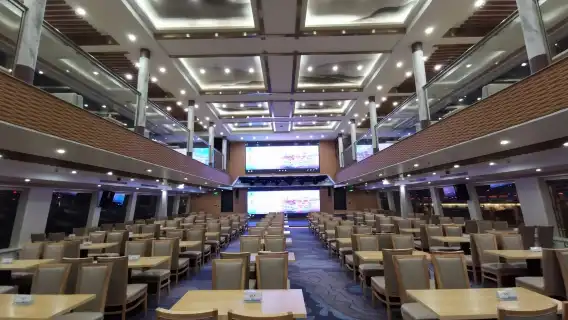 浙江杭州錢塘江遊船票+濱江碼頭錢印號/夢航號豪華遊船票(錢塘江兩岸燈光秀+可選三樓露天觀光座)