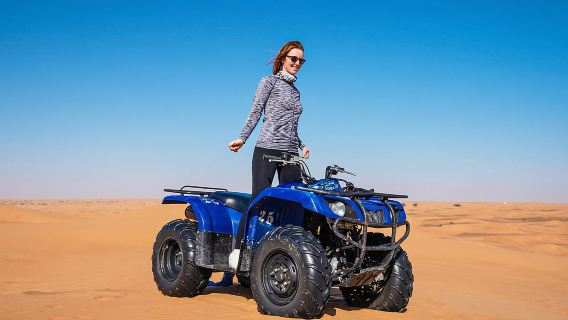 Dubai: Adventure Quad Bike Safari, Camel Ride & Refreshment
