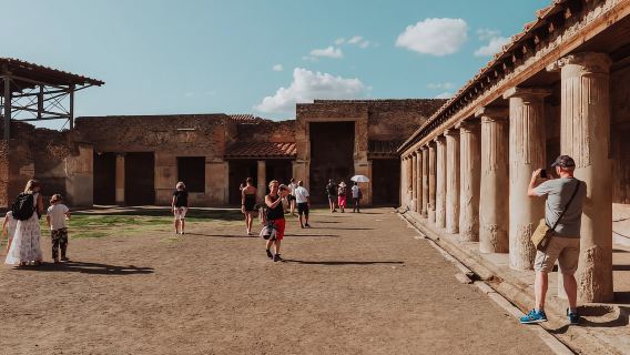 From Rome: Transfer to Amalfi Coastline via Pompeii