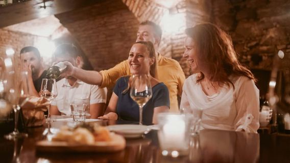 Ljubljana: Experiencia de cata de vinos con aperitivos