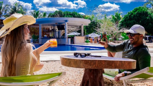 Cancun: Cenotes El Retoño entrance with transport, food, and guided tour.