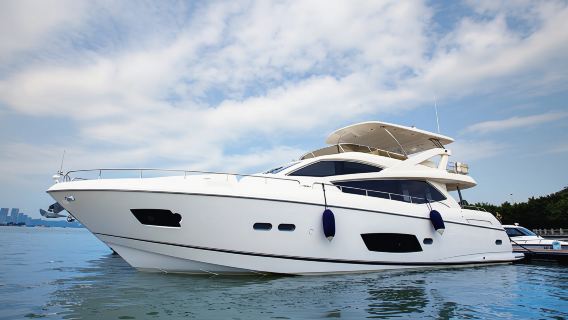 【珠海遊艇】珠海遊艇租賃出海73英尺豪華遊艇包船出海（英國進口聖汐）