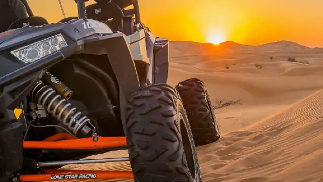 沙漠越野車或沙灘車自駕遊，含燒烤晚餐和駱駝騎行。