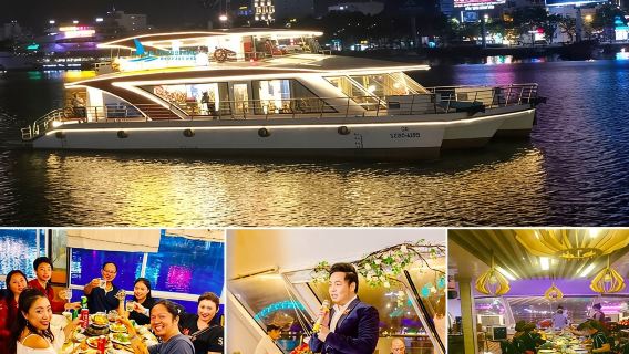 Vietnamesisches Abendessen auf Dragon Cruise mit Yacht