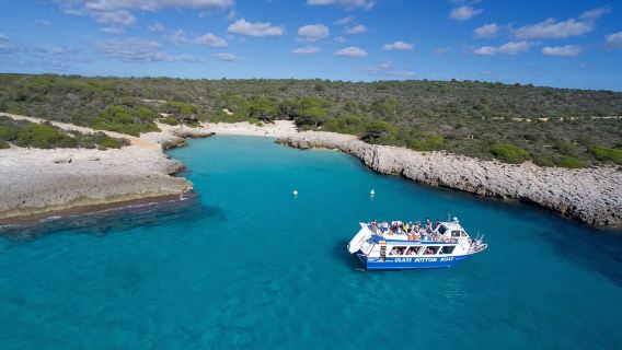 Von Cala en Bosch: Hin- und Rückfahrtticket für das Galdana-Shuttleboot