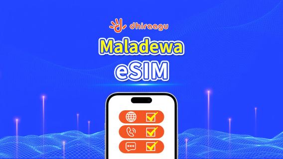 Maldives Dhiraagu 5G eSIM | Paket Data | Panggilan + Nomor Lokal | Pilihan 10-30 Hari | Penagihan Per Hari Kalender | QR Code