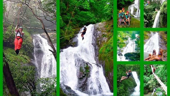 เที่ยวชายฝั่งปุนตาเรนาส: Mega Zipline (18 เคเบิล, 11 น้ำตก)