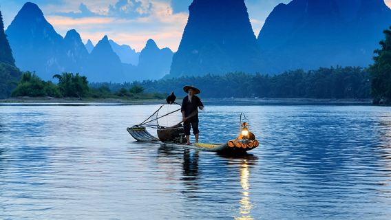 Guilin Excursion à la journée : Vieille ville de Xingping et croisière sur la rivière (inclut l'expérience en radeau de bambou)