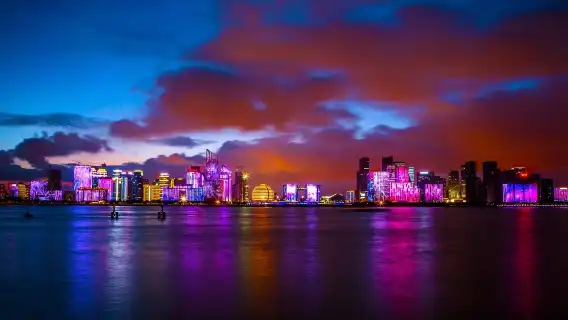 浙江杭州錢塘江遊船票+濱江碼頭錢印號/夢航號豪華遊船票(錢塘江兩岸燈光秀+可選三樓露天觀光座)