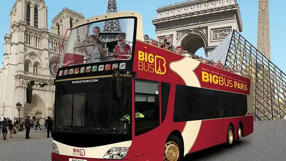Big Bus Paris Hop-On Hop-Off Bus [Official Agent/Multiple Packages Available/Passes Paris Landmarks/Free Wi-Fi/Multi-Language Audio Guides]