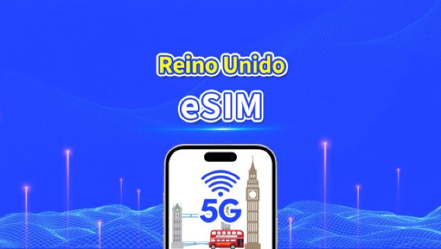 eSIM del Reino Unido | 5G/4G | Paquete de datos diario/total | 1–30 días | Facturación por 24 horas | Código QR