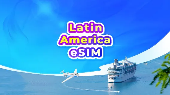 8 destinations d'Amérique latine 5G/4G eSIM | Forfait quotidien/Forfait données | Facturation par 24 heures | QR code