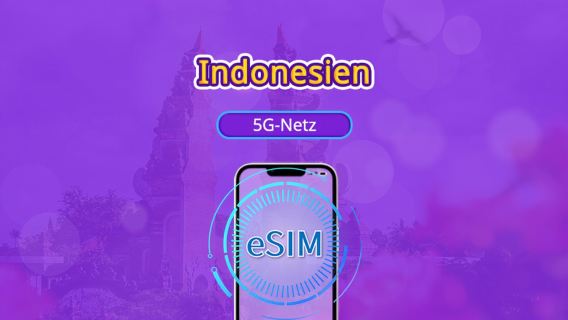 Indonesien | 4G/5G eSIM | Tagespaket/Datenpaket | 24-Stunden-Abrechnung | 1-30 Tage wählbar | QR-Code