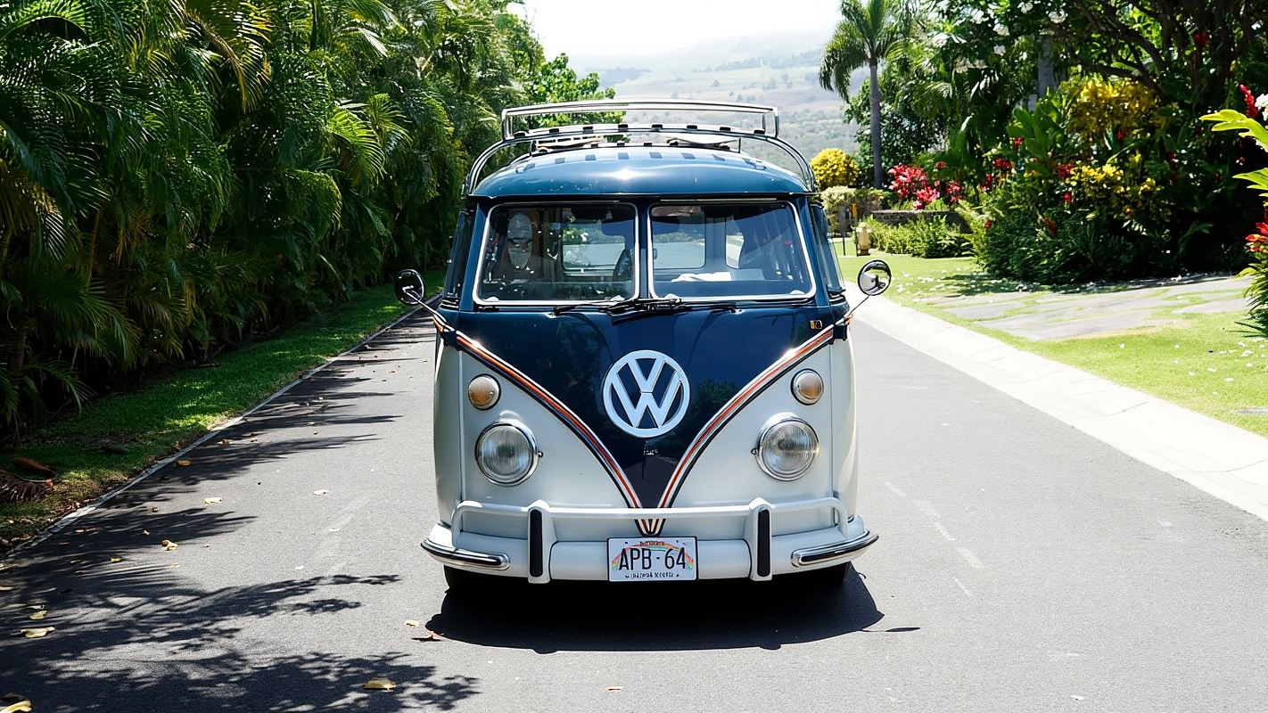 Brewery and Beach cruise in a Vintage VW Bus