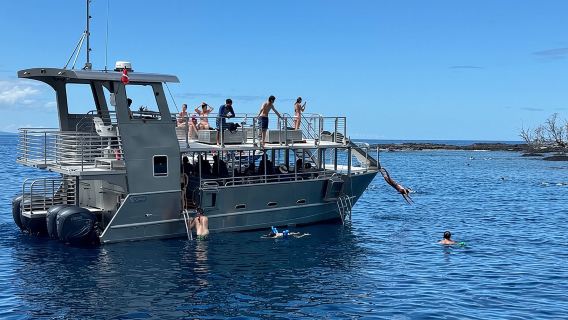Big Island: Kapitän Cook schnorchelt auf einem Motorkatamaran mit Mittagessen