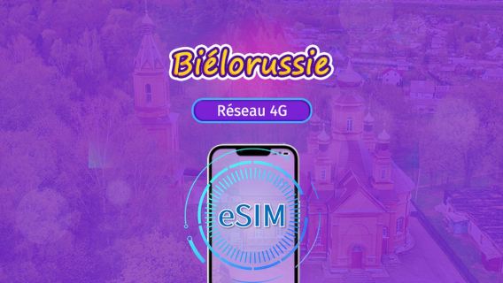 Biélorussie | eSIM 5G/4G | Forfait total | Facturation 24h | 7–30 jours | Code QR
