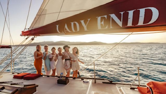 Quick confirmation | Whitsundays sunset cruise/sailing boat experience with drinks and snacks | Multiple vessel options available including Lady Enid, Sundowner, and Providence V