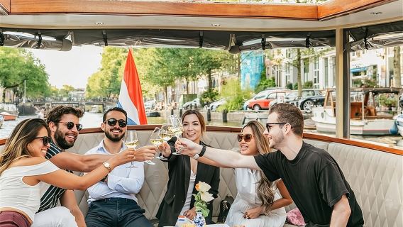 Amsterdam Canal Cruise with Cheese and Wine
