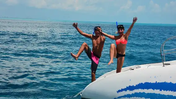 Isla Mujeres adventure by Catamaran. Snorkel, open bar and lunch
