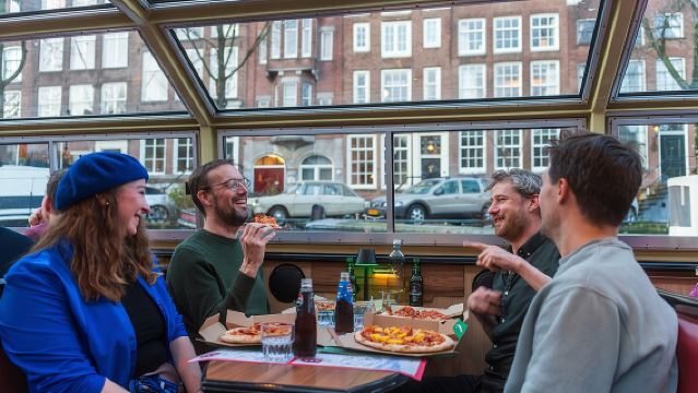 Amsterdam The Original Pizza Cruise with Unlimited Drinks