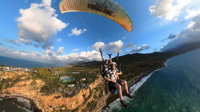 Tandem Paragliding Flight in Cefalù