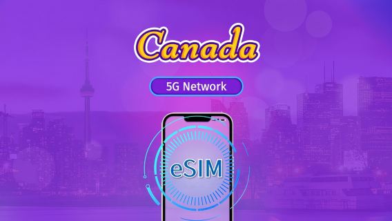 كندا | eSIM 5G | يدعم تيك توك وChatGPT | باقة يومية / باقة بيانات | فوترة باليوم الطبيعي | 1-30 يومًا | رمز QR