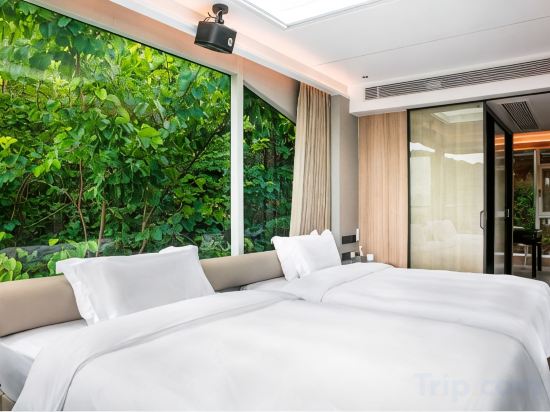 Guangzhou Valley Xiyue Zhuang Boutique Homestay Room Type - Yunding Hanging Residence Villa, One Bedroom, One Living Room, Twin Bed Room