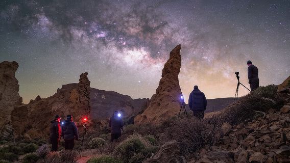 Sonnenuntergangs- und Sternenbeobachtungserlebnis vom Teide