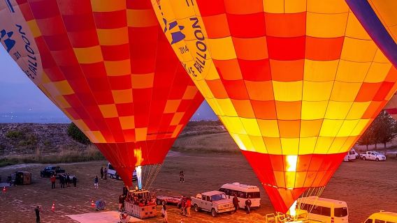 Pamukkale Hot Air Balloon w/Flight Certificates,Champagne Toast & Hotel Transfer