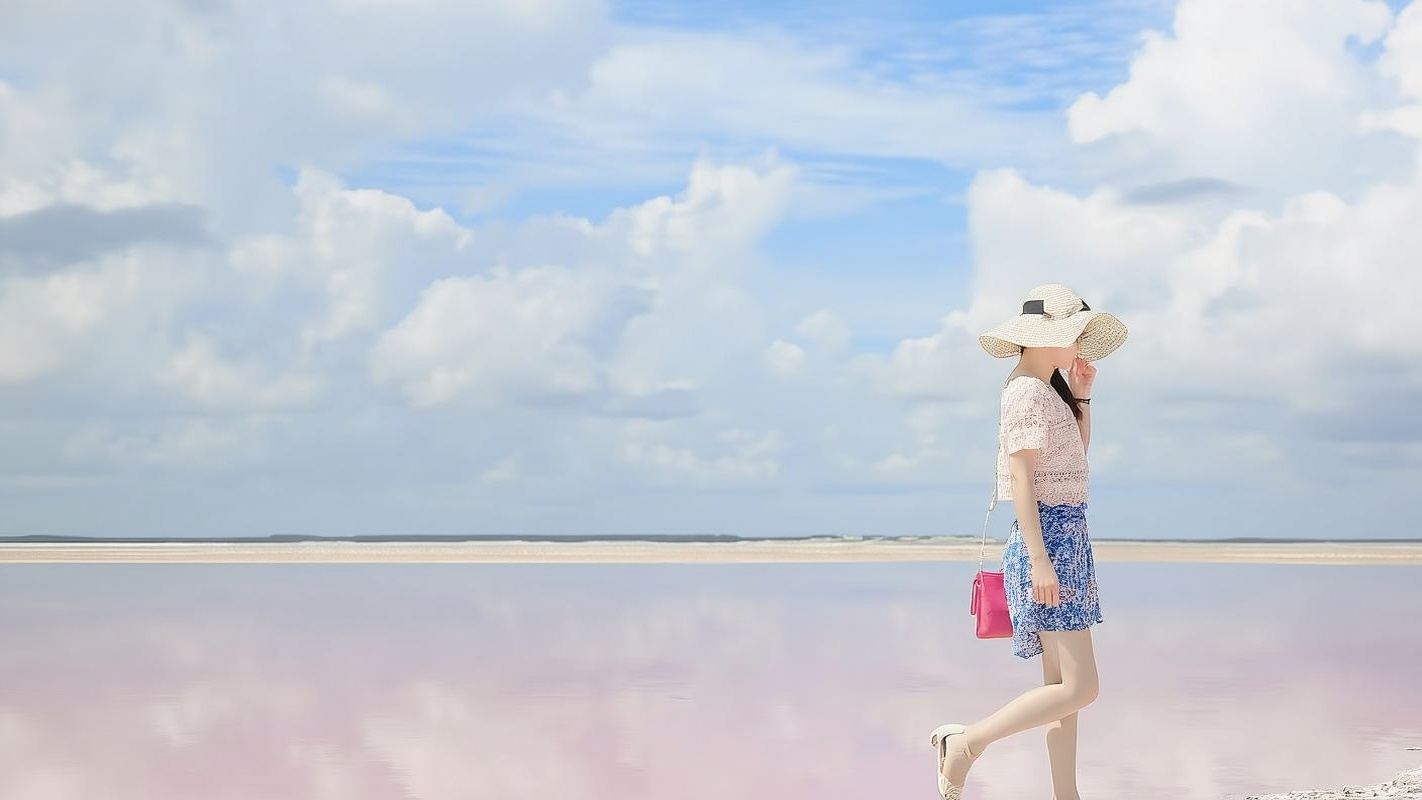 Tour di un giorno alla Laguna Rosa nella penisola dello Yucatan in Messico (gruppo in inglese, partenza da Cancun)