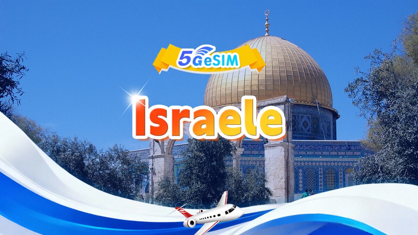 eSIM 5G Israele | Pacchetto giornaliero/totale | 3 GB/giorno - 30 GB totali | 1-30 giorni | Formato 24 ore |QR Code