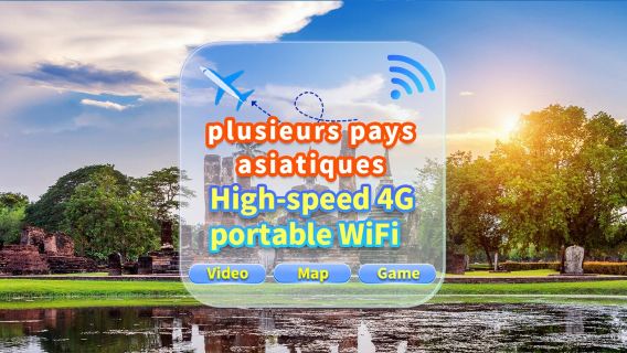 Location de WiFi portable 4G pour plusieurs pays asiatiques | Données illimitées | Réseau haut débit | Retrait et restitution à l'aéroport de Hong Kong | Compatible avec Google Maps | Utilisable par plusieurs personnes | Service client 24h/24